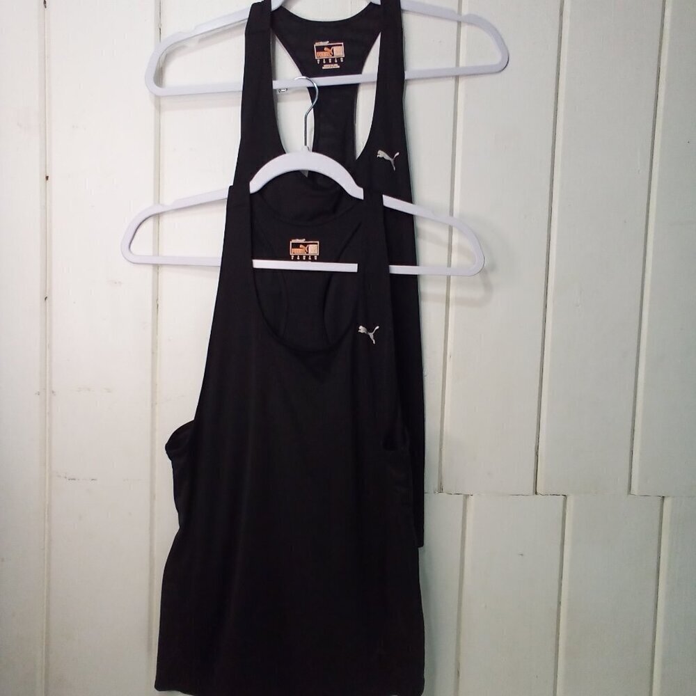 Puma tank Top Women S Lot of 2 Racer Back Active Athletic Dry Cell Black